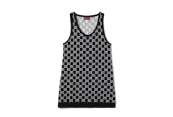 Robe courte en jacquard de laine GG