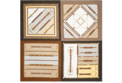 Vierecktuch aus Seidentwill mit Print