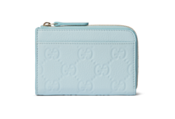 Tarjetero con cremallera GG Emblem