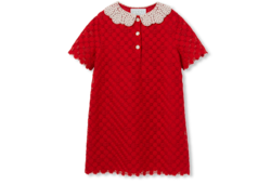 Children's Double G floral lace dress