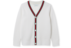 Children's embroidered cotton cardigan