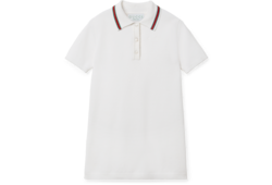 Robe polo pour enfant en coton brodé