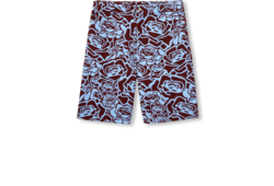 Shorts in gabardina di cotone stampata