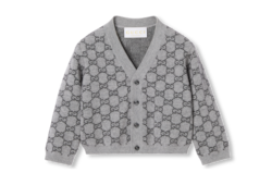 Baby GG wool jacquard cardigan
