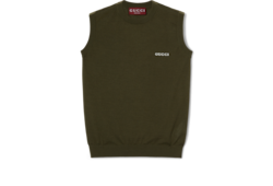 Maglia senza maniche in seta e cashmere