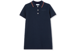 Robe polo pour enfant en coton avec broderie