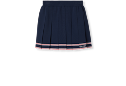 Юбка в складку с отделкой в полоску