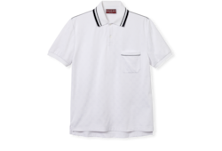 GG nylon and cotton polo shirt