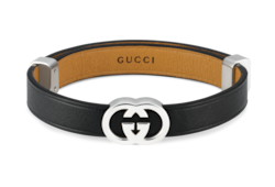 Gucci Interlocking leather bracelet