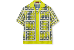 印花斜纹桑蚕丝保龄球衫