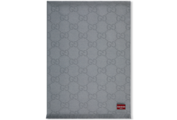 Manta de jacquard de seda y lana con GG