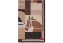 Wool and cashmere jacquard blanket