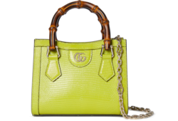 Borsa shopping Gucci Diana in lucertola misura piccola