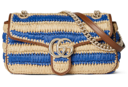 Mittelgroße, geflochtene GG Marmont Schultertasche