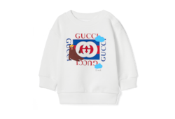 Felpa neonato in cotone con stampa