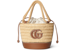 Mini borsa a secchiello intrecciata