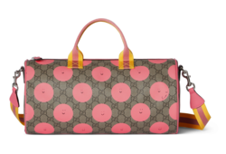 Bolso mano infantil con asa, estampado y GG