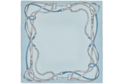 Pañuelo cuadrado jacquard seda estampado GG