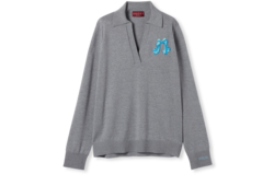 Polo de lana extrafina con parche