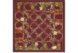 Vierecktuch aus Seidentwill mit Print