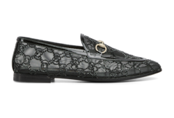 Mocassins Gucci Jordaan avec détail GG en cristaux pour femme