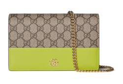 GG Marmont bi-color wallet on chain