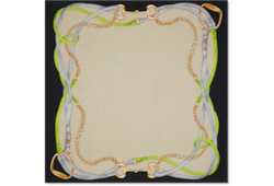 Pañuelo cuadrado jacquard seda estampado GG