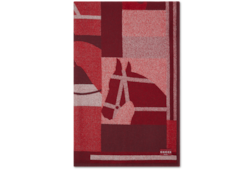 Wool and cashmere jacquard blanket