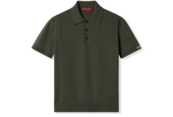 Polo en maille de soie et coton