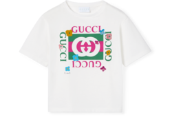 T-shirt bambino in cotone con stampa