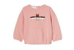 Felpa neonato in cotone con stampa