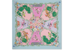 Printed silk twill carré