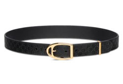 Belt with stirrup buckle