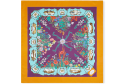 Carré in twill di seta stampato