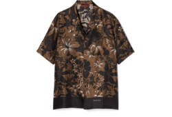 印花斜纹桑蚕丝保龄球衫