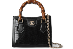 Borsa shopping Gucci Diana ricamata misura piccola