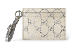 GG Emblem card case with strap