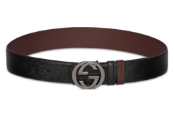 Cintura reversibile con fibbia Incrocio GG