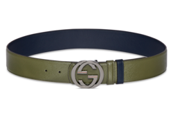 Cintura reversibile con fibbia Incrocio GG