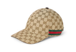 GG canvas baseball hat with Web