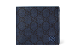 Portamonedas con GG e interior azul empolvado