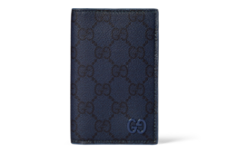 Tarjetero largo GG e interior azul empolvado
