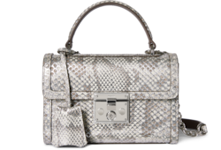 Borsa a mano Padlock in pitone misura piccola