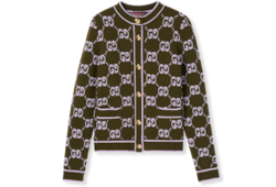 Cardigan en jacquard de laine bouclée GG