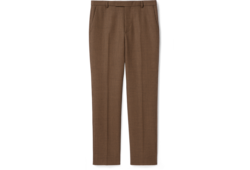 Hose aus Wolle mit Hahnentrittmuster und Stickerei