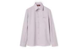 Wool gabardine shirt with Horsebit