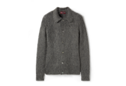 Cárdigan de lana de angora cepillada