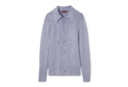 Cárdigan de lana de angora cepillada