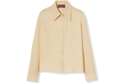 Camicia in seta jacquard con Incrocio GG