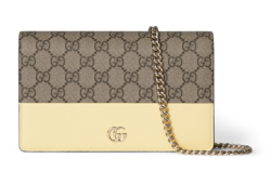 Cartera GG Marmont bicolor con cadena